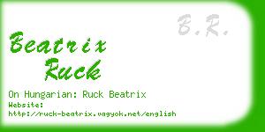 beatrix ruck business card